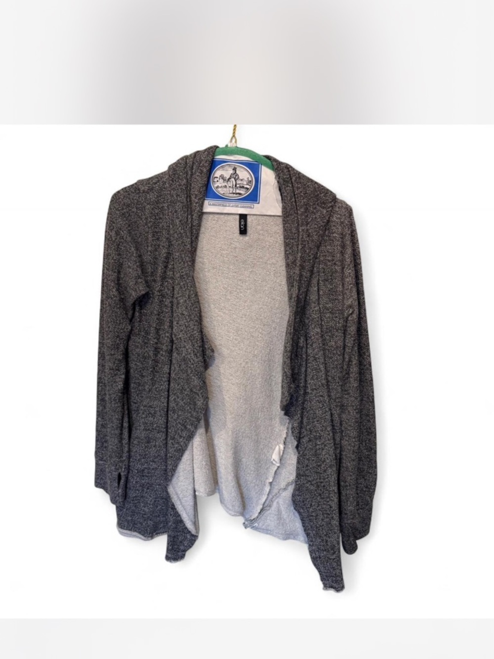 Elan Open-Front Hooded Cardigan Sweater - Dark Gray